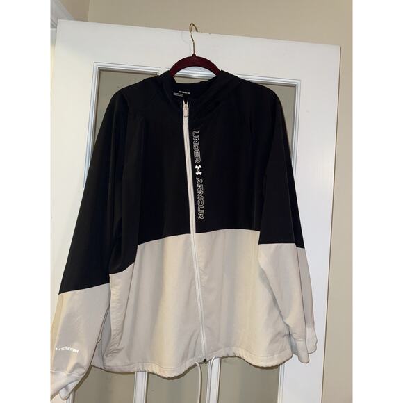 Under Armour Storm Jacket Women's 2XL Oversized Athletic Windbreaker Hooded - Picture 1 of 5